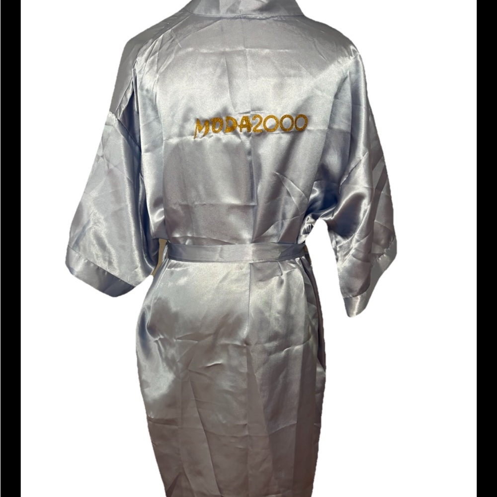 Moda 2000 blue satin dress robe
